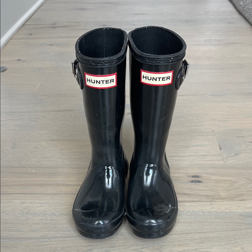 Hunter Glossy Black Waterproof Boots